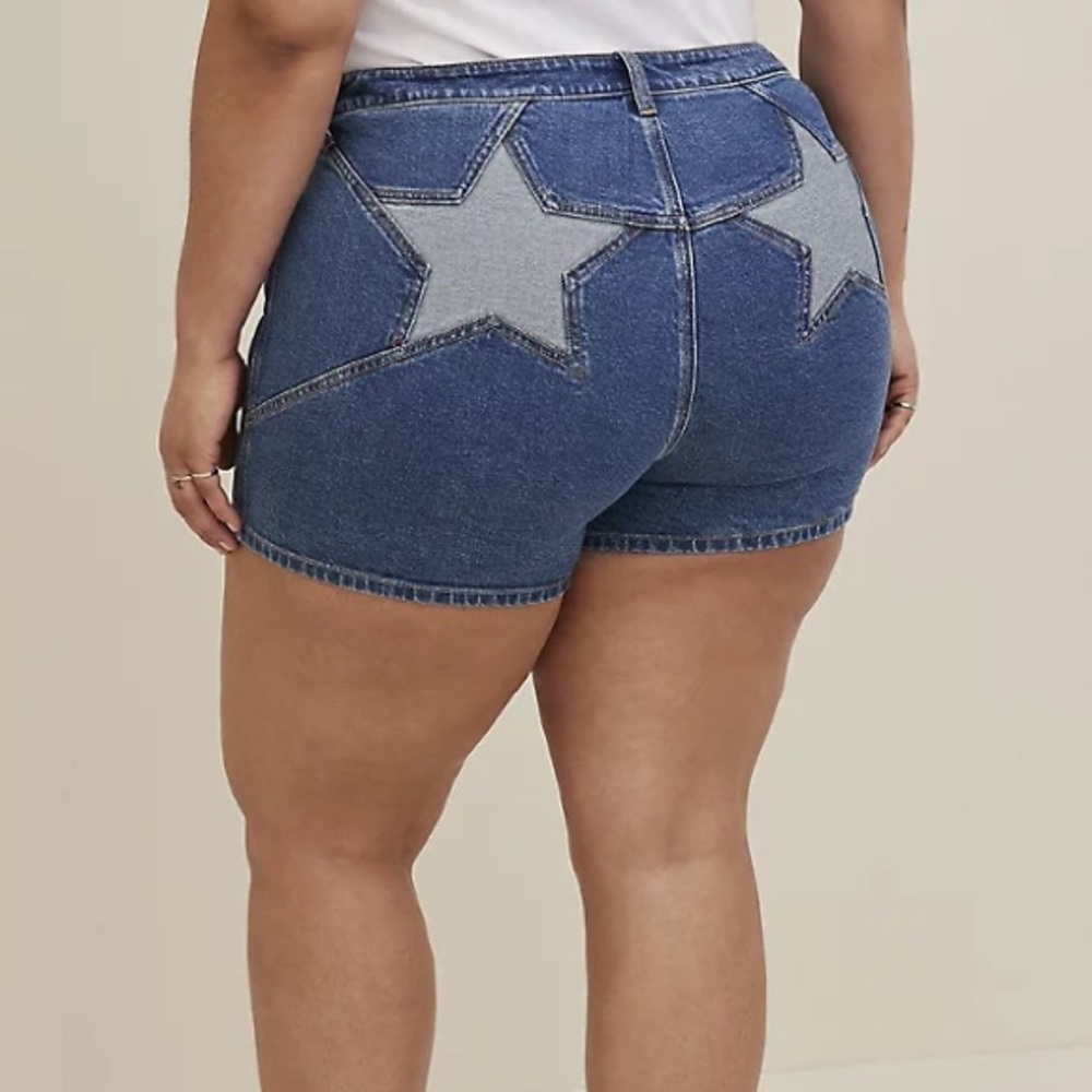 Torrid HIGH RISE SHORTIE SHORT - CLASSIC DENIM DARK WASH New Size 18